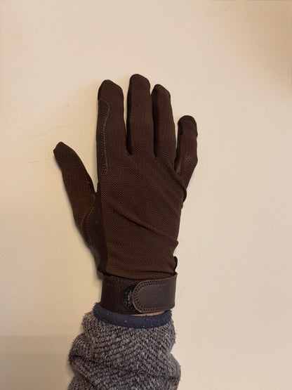 Eaton Riding Gloves Dark Brown